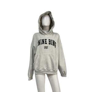 Anine Bing 'Harvey' Grey Cotton Sweatshirt Size S